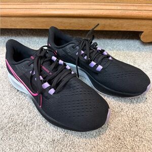 Nike Air Zoom Pegasus 38 Black, Pink and Purple Running Shoes